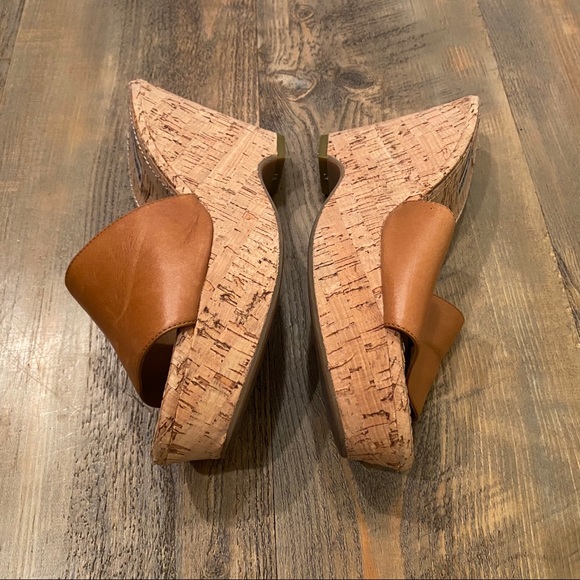 Steve Madden Surg camel leather cork wedges - Picture 3 of 14
